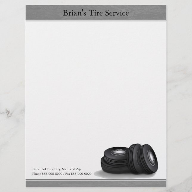 Tire Business Letterhead Briefbogen (Vorderseite)