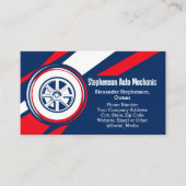Tire Logo Patriotic Auto Mechanic Car Visitenkarte (Vorderseite)
