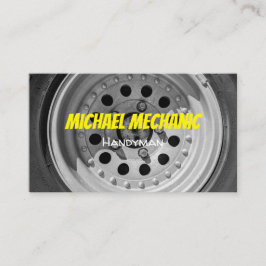 Tire Monochromatic Fotografy Business Card Visitenkarte