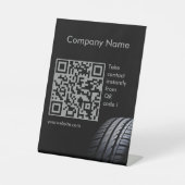 Tire mounting and balancing business card sockelschild (Vorderseite)