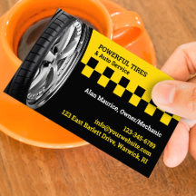 Tire Service Business Card Template