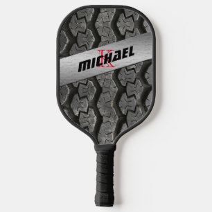 Tire Treads Dinks mit Freunden Personalisiert Pickleball Schläger