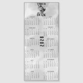 TIRED As DUCK 2026 Black Duck Calendar Magnetkarte (Vorderseite)