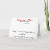 Tired Cat Birthday Card Karte (Rückseite)