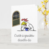 Tired Chicken Karte (Gelbe Blume)
