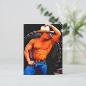 Tired Cowboy Postkarte (Stehend Vorderseite)
