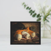 Tired Cowboy Welppies Postkarte (Stehend Vorderseite)