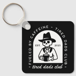 Tired Dads Club neuer Papa witziger Cowboy Schlüsselanhänger