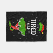 Tired Elf Christmas Family Girls Women Elf Squad X Fleecedecke (Vorderseite (Horizontal))