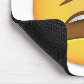 Tired Face Emoji Mousepad (Ecke)