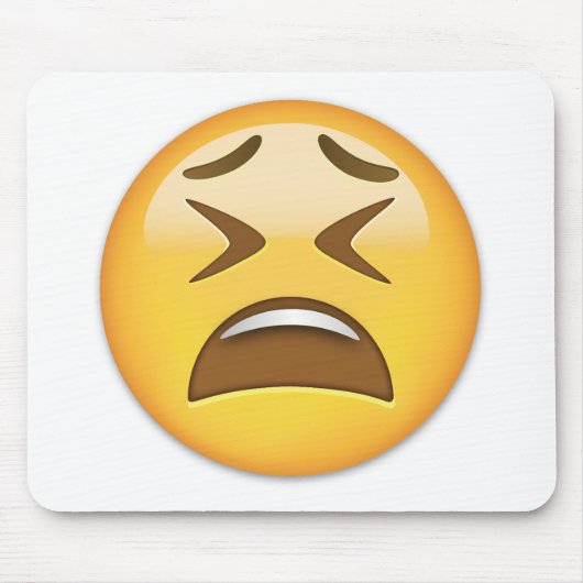 Tired Face Emoji Mousepad (Vorne)