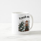 Tired Fisherman Coffee Mug Kaffeetasse (VorderseiteRechts)