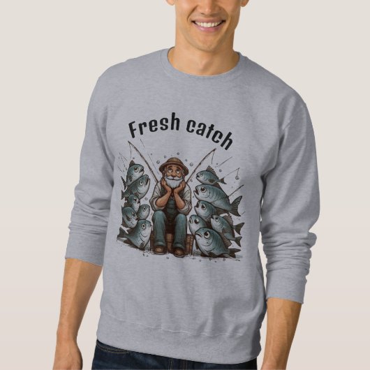 Tired Fisherman Sweatshirt (Vorderseite)