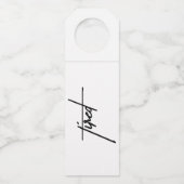 Tired - Funny & Relating Geschenk Tag Geschenk Flaschenanhänger (Rückseite)