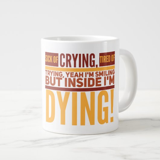 Tired Jumbo-Tasse (Vorderseite Rechts)