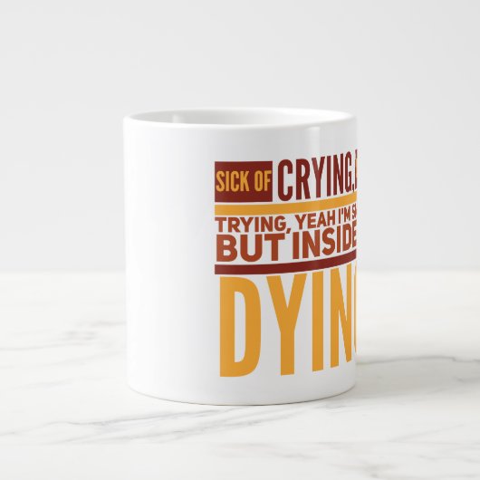 Tired Jumbo-Tasse (Vorderseite)