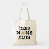 Tired Mama Club Retro Daisy Funny Tragetasche (Rückseite)