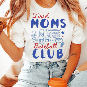 Tired Moms Baseball Club Retro Sport-Spieltag T-Shirt