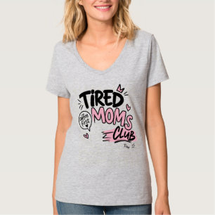 Tired Moms Club Lustiger Kaffee Liebhaber Mom Typo T-Shirt