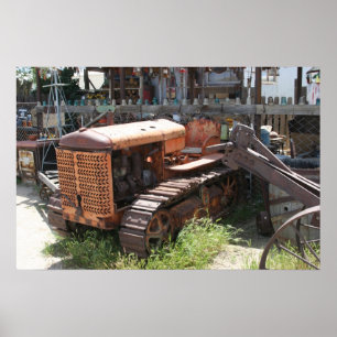 Tired Old Tractor Poster