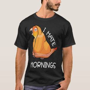Tired Parrot Hates Mornings I Green Cheek Pineappe T-Shirt