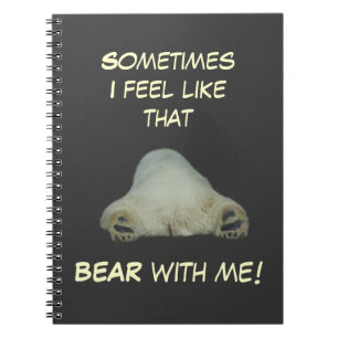 Tired Polar Bear Notebook Notizblock