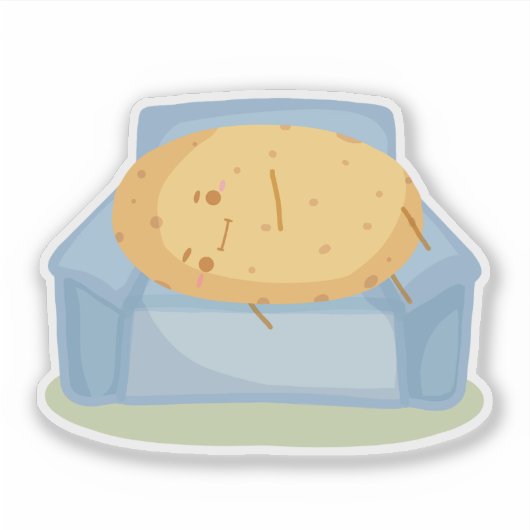 Tired Potato Aufkleber (Vorderseite)
