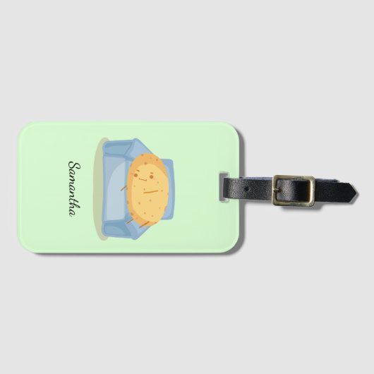 Tired Potato Gepäckanhänger (Vorderseite (Horizontal))