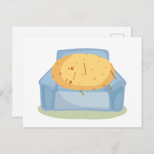 Tired Potato Postkarte (Vorne/Hinten)