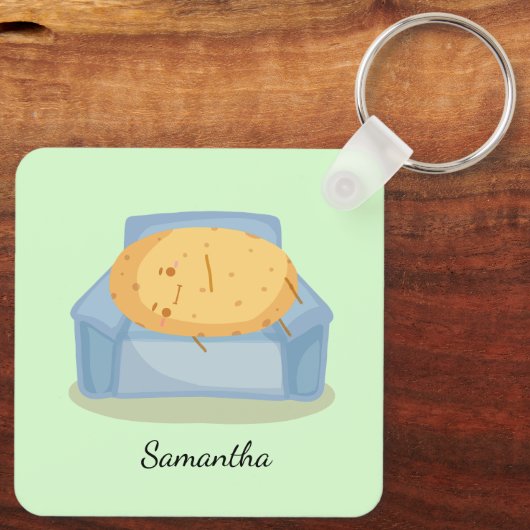 Tired Potato Schlüsselanhänger (Rückseite)