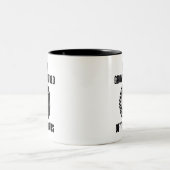 Tired Puns Zweifarbige Tasse (Mittel)