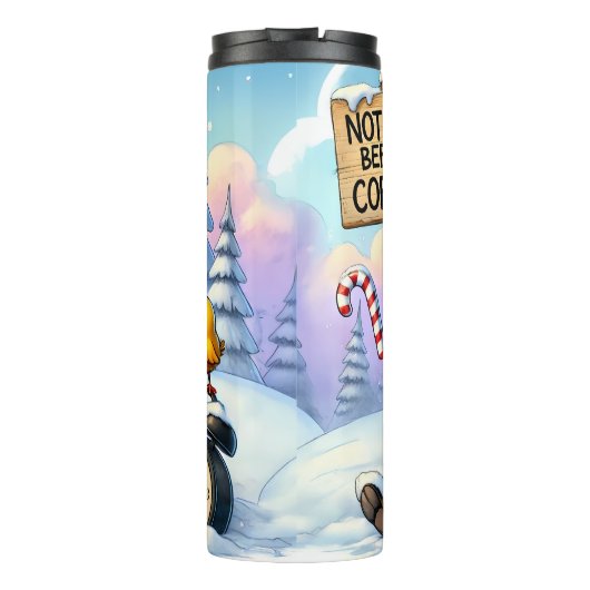 Tired Reindeer braucht Kaffee Thermosbecher (Rückseite)