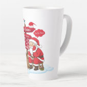 Tired Santa 17 oz Latte Mug Minimalist Coffee Conn Milchtasse (Rechte Ecke)