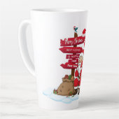 Tired Santa 17 oz Latte Mug Minimalist Coffee Conn Milchtasse (Linke Ecke)