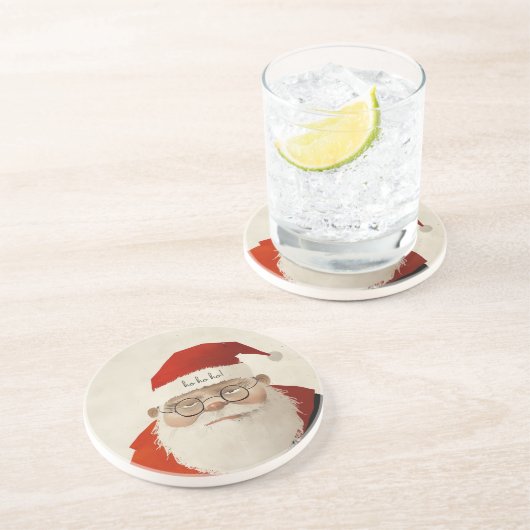 Tired Santa Getränkeuntersetzer (Seite)