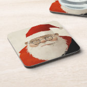 Tired Santa Getränkeuntersetzer (Linke Seite)
