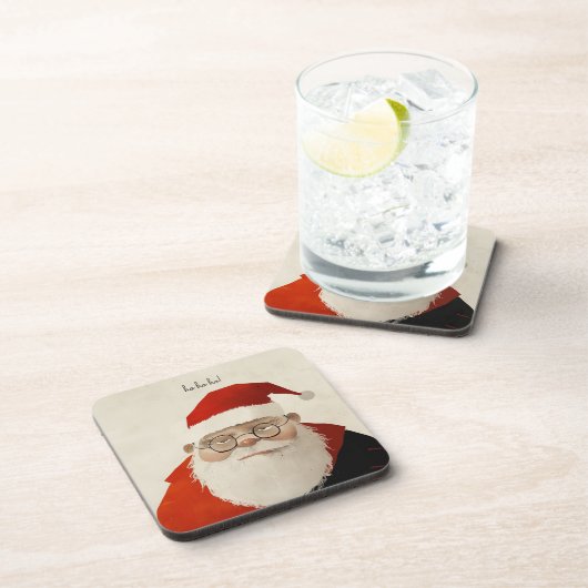 Tired Santa Getränkeuntersetzer (Rechte Seite)