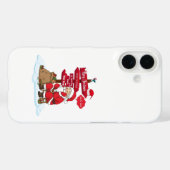 Tired Santa iPhone 16 Barely There Case Christmas (Rückseite (Horizontal))