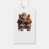 Tired Santa Kraft Gift Tag Geschenkanhänger (Vorderseite)