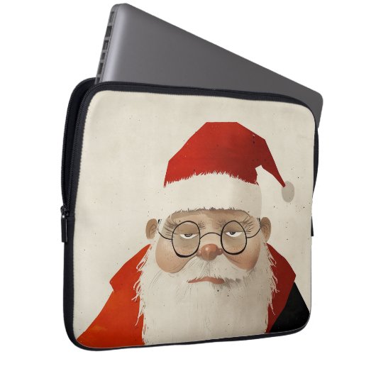 Tired Santa Laptopschutzhülle (Vorne Rechts)