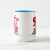 Tired Santa Large Two-Tone Mug 15 oz Gift Zweifarbige Tasse (Mittel)