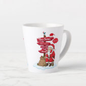 Tired Santa Petite Latte Mug Minimalist Coffie Milchtasse (Rechte Ecke)