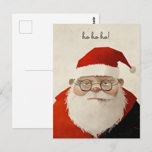 Tired Santa Postkarte (Vorne/Hinten)