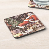 Tired Santa Set von Cork Untersetzer (Linke Seite)