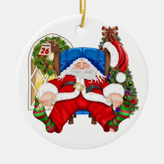 Tired Santa - SRF Keramikornament (Vorne)