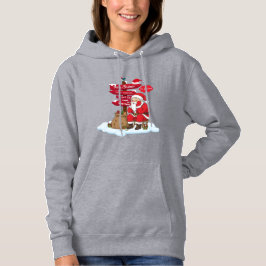 Tired Santa Women's Cozy Christmas Pullover Hoodie