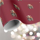 Tired Santa Wrapping Paper Geschenkpapier
