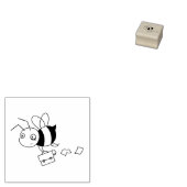 Tired Stressed Worker Beding Briefcase 2 Gummistempel (Stempel)