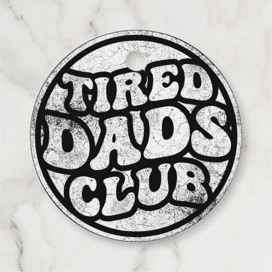 Tired Vaters Club Funny Geschenkanhänger (Vorderseite)