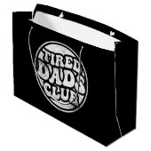 Tired Vaters Club Funny Große Geschenktüte (Rückseite Schrägansicht)